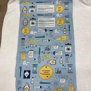 Martha Stewart blueberry muffin flapjack recipe kitchen tea towels set of 2